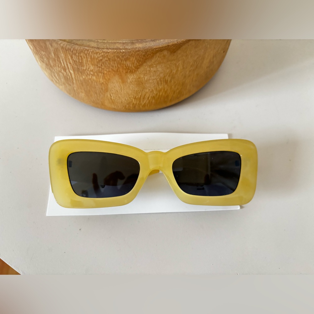 Yellow Rectangular Sunglasses NWT
